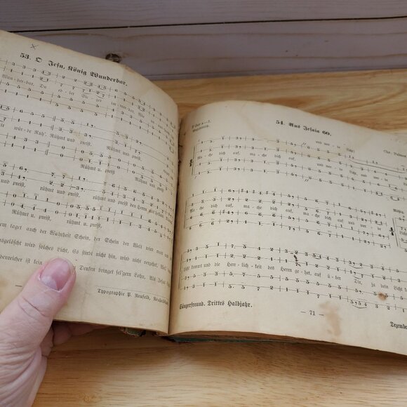 1895 German Songbook Antique Condition Fragile Historical Musical Manuscript - Picture 5 of 11